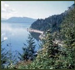 View of Bellingham Bay from Chuckanut Drive.