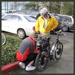 A little bicycle maintenance at Coulon Park.