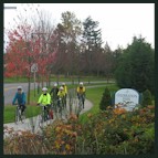 SBC riders cycling through Celebration Park.