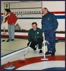 A little action on the ice at Seattle's Granite Curling Club.