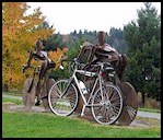 Cyclists on the Green River Trail.