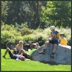 SBC Members relaxing at Kubota Gardens.